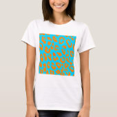 Leopard Print Orange Blue T-Shirt (Vorderseite)