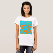 Leopard Print Orange Blue T-Shirt (Vorne ganz)