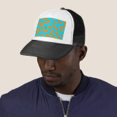 Leopard Print Orange Blue Truckerkappe (Beispiel)