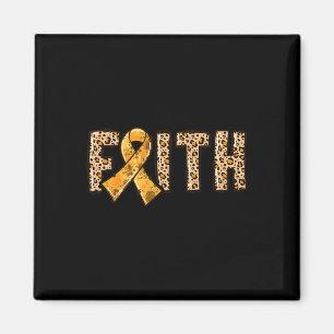 Leopard Print Orange Ribbon Faith Crps Bewusstsein Magnet