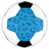 Leopard Print Pale Blues  Fußball (Vorderseite)