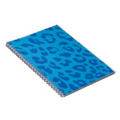 Leopard Print Pale Blues Notizblock (Rechte Seite)