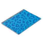 Leopard Print Pale Blues Notizblock (Linke Seite)