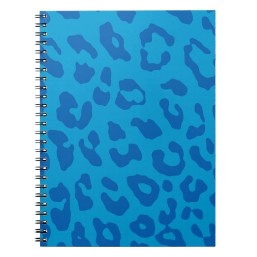 Leopard Print Pale Blues Notizblock (Vorderseite)