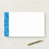 Leopard Print Pale Blues Post-it Klebezettel (Auf Schreibtisch)