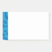 Leopard Print Pale Blues Post-it Klebezettel (Vorderseite)
