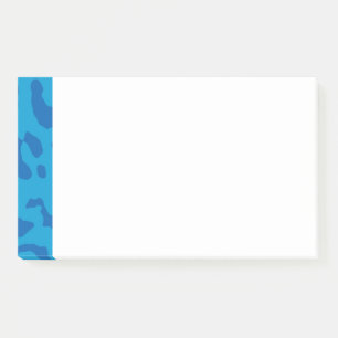 Leopard Print Pale Blues Post-it Klebezettel