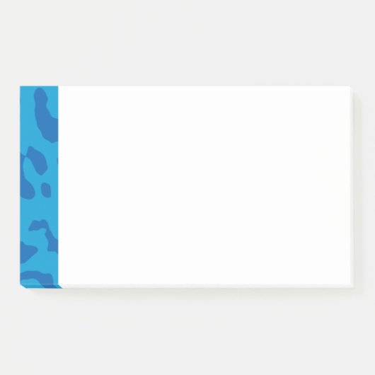 Leopard Print Pale Blues Post-it Klebezettel (Vorderseite)