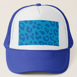 Leopard Print Pale Blues Truckerkappe