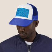 Leopard Print Pale Blues Truckerkappe (Beispiel)