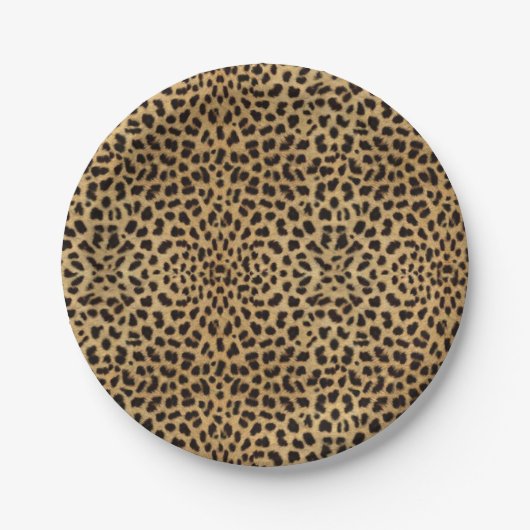 Leopard Print Pappteller (Vorderseite)