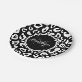 Leopard Print Pappteller (Schrägansicht)