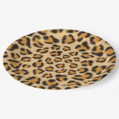Leopard Print Pappteller (Schrägansicht)