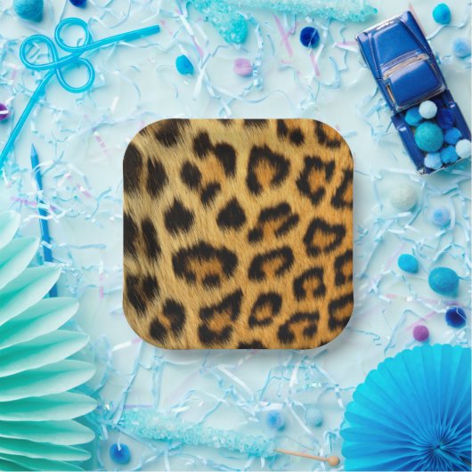 Leopard Print Pappteller (Party)