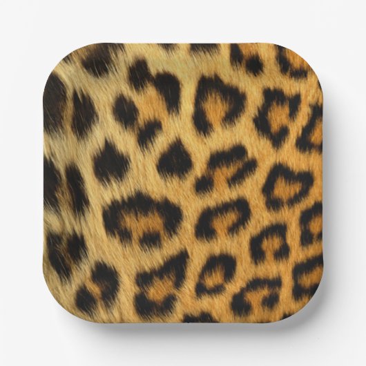 Leopard Print Pappteller (Vorderseite)