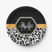 Leopard Print Pappteller (Vorderseite)