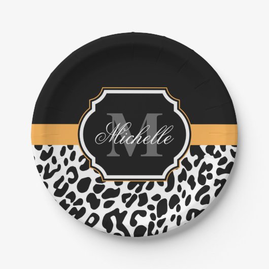Leopard Print Pappteller (Vorderseite)