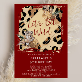 Leopard Print Party Animal Wild Jungle Birthday Einladung