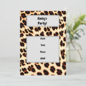 Leopard Print Party Einladung (Stehend Vorderseite)