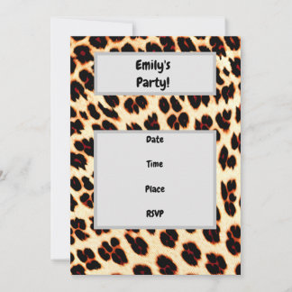 Leopard Print Party Einladung