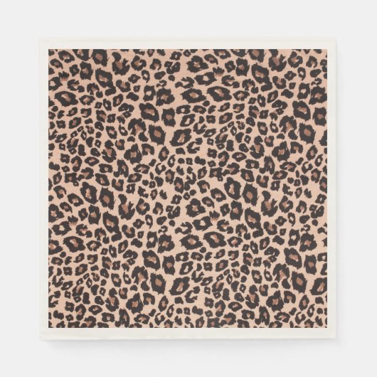 Leopard Print Party Paper Dinner Napkins Tableware Serviette (Vorderseite)