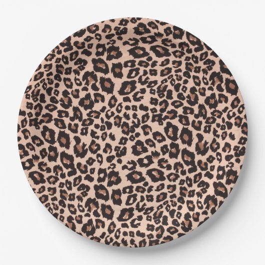 Leopard Print Party Paper Tellers Tableware Pappteller (Vorderseite)