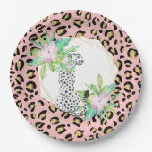 Leopard Print Party Plate Pappteller (Vorderseite)