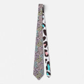 Leopard Print Pastel Neck Tie Krawatte (Vorderseite)