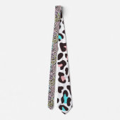Leopard Print Pastel Neck Tie Krawatte (Rückseite)