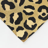 Leopard Print Patches in Gold und Schwarz Monogram Fleecedecke (Ecke)