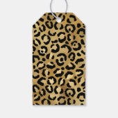 Leopard Print Pattern auf Gold Junggeselinnen-Absc Geschenkanhänger (Rückseite)