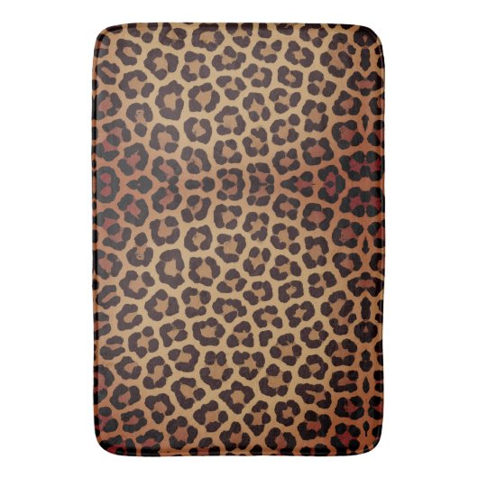 Leopard Print Pattern Badematte (Vorderseite Vertikal)