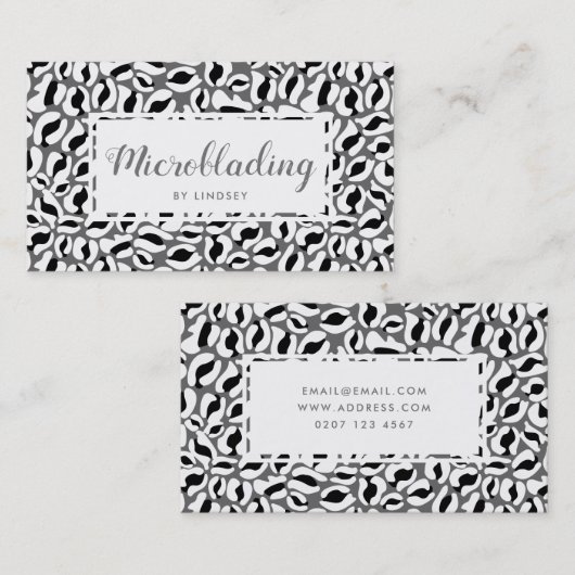 Leopard Print Pattern Beauty Spray Tan Salon Visitenkarte (Vorne/Hinten)