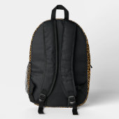 Leopard Print Pattern Bedruckter Rucksack (Rückseite)