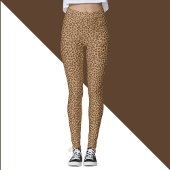 Leopard Print Pattern Brown Leggings