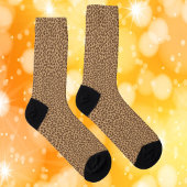 Leopard Print Pattern Brown Socken