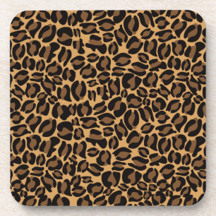 Leopard Print Pattern Classic Dschungel Getränkeuntersetzer