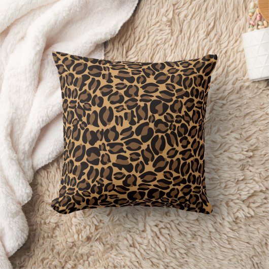 Leopard Print Pattern Classic Dschungel Kissen (Decke)