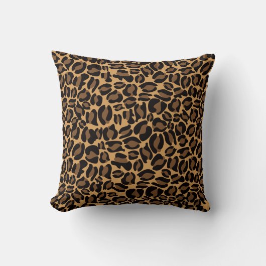 Leopard Print Pattern Classic Dschungel Kissen (Vorderseite)