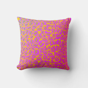 Leopard Print Pattern Classic Dschungel Pink Neon Kissen