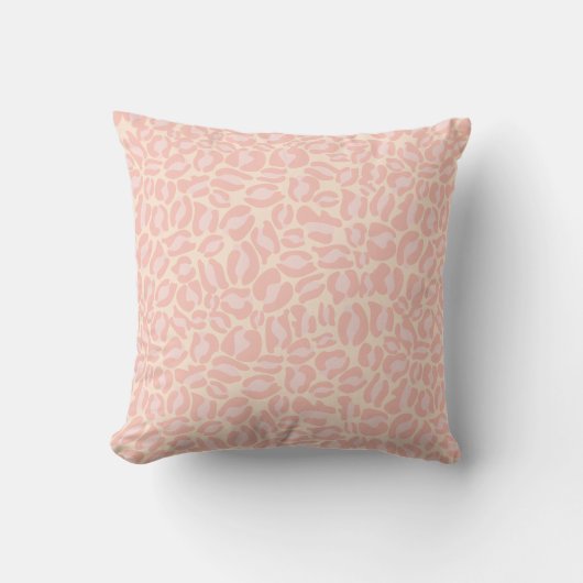Leopard Print Pattern Classic Dschungel Pink Paste Kissen (Vorderseite)