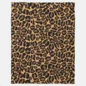 Leopard Print Pattern Classic Dschungel Round Fleecedecke (Vorderseite)