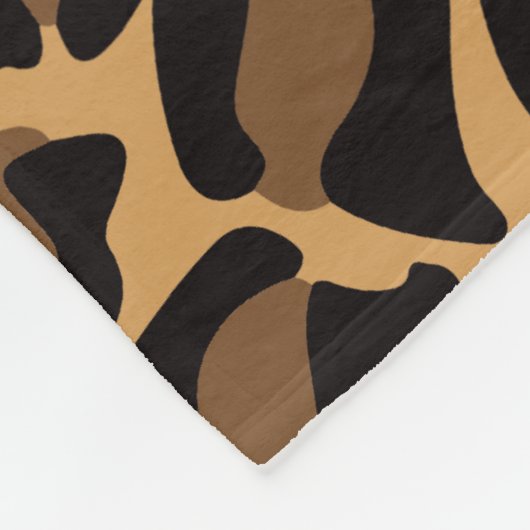 Leopard Print Pattern Classic Dschungel Round Fleecedecke (Ecke)