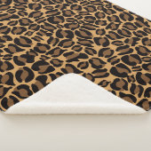 Leopard Print Pattern Classic Dschungel Round Sherpadecke (3/4)
