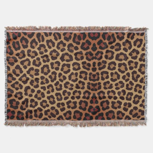 Leopard Print Pattern Decke (Vorderseite)