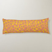 Leopard Print Pattern Dschungel Gelb Rosa Helle Seitenschläferkissen (Rückseite)