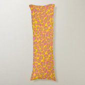 Leopard Print Pattern Dschungel Gelb Rosa Helle Seitenschläferkissen (Vorderseite Vertikal)