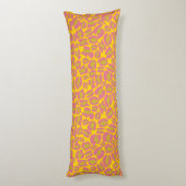 Leopard Print Pattern Dschungel Gelb Rosa Helle Seitenschläferkissen (Rückseite (Vertikal))
