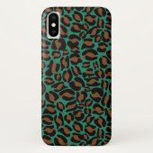 Leopard Print Pattern Dschungelgrün braun Case-Mate iPhone Hülle (Rückseite)