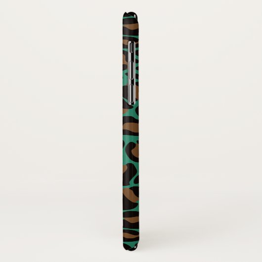 Leopard Print Pattern Dschungelgrün braun Case-Mate iPhone Hülle (Hinten/Links)